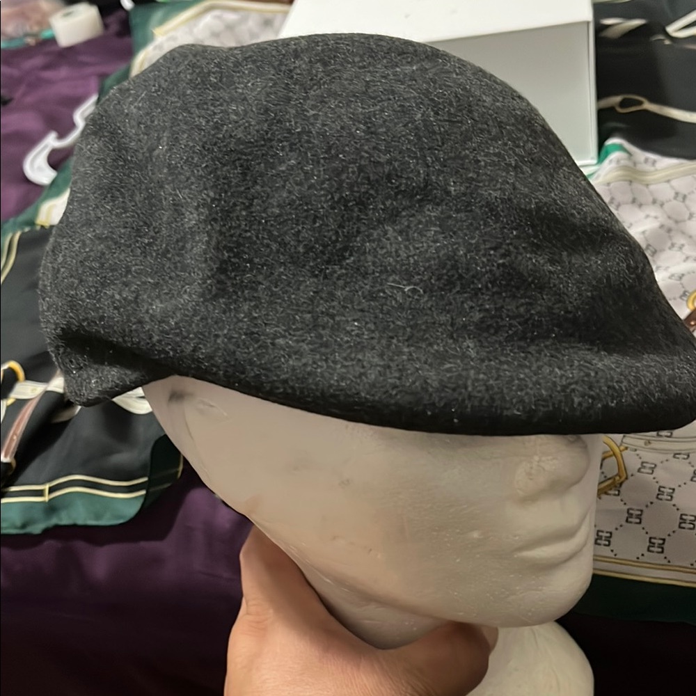 Gray Wool-Blend Flat Cap Hat - image 3